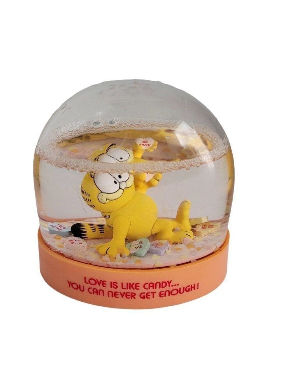 Garfield Snow Globe Waterball LOVE IS LIKE CANDY Valentines Day Gift
